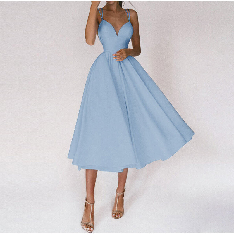 Damen Festliches A-Linie Midi Abendkleid