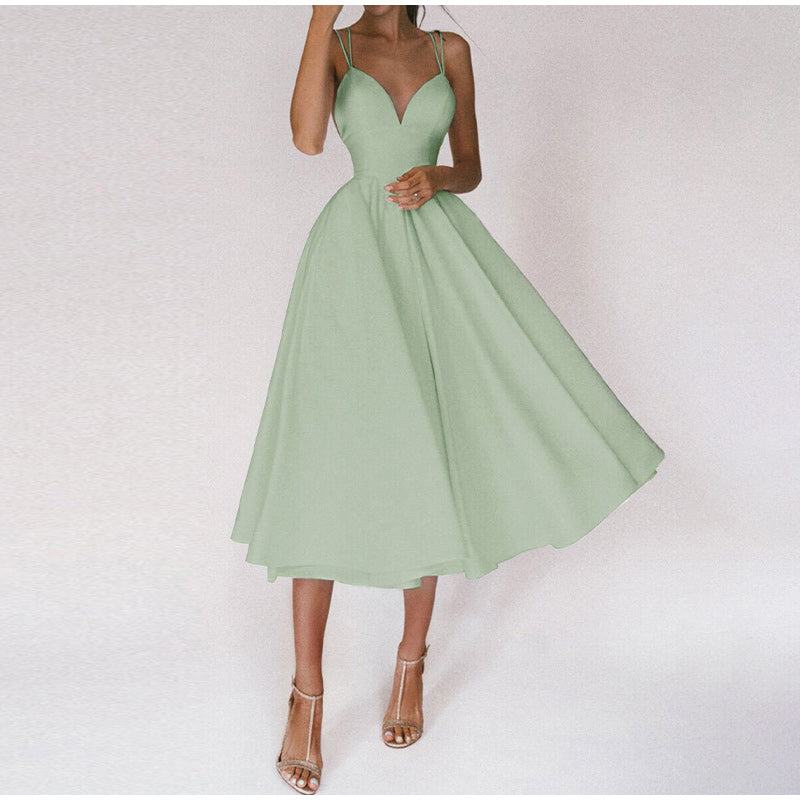 Damen Festliches A-Linie Midi Abendkleid