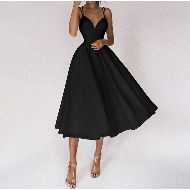 Damen Festliches A-Linie Midi Abendkleid