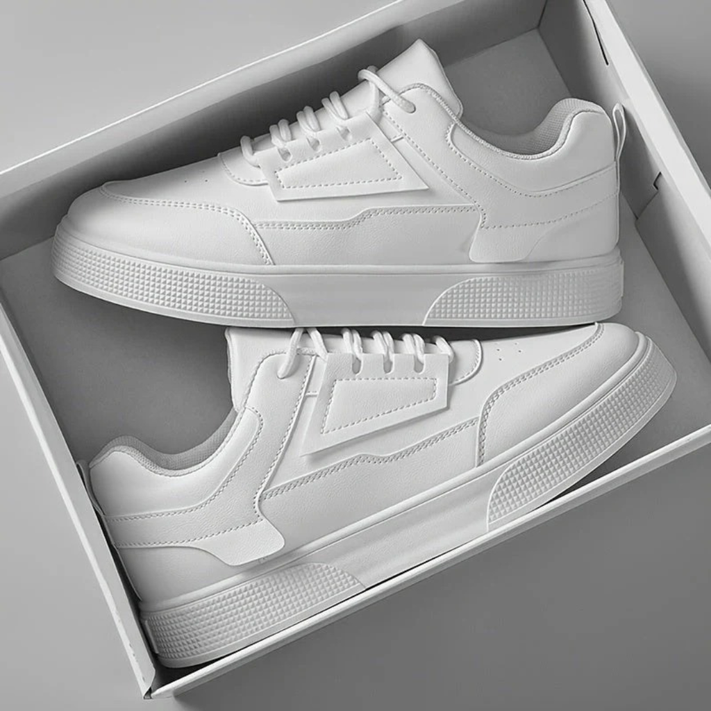 Detlef | Weiße Herren Moderne Sneaker Urban Streetstyle