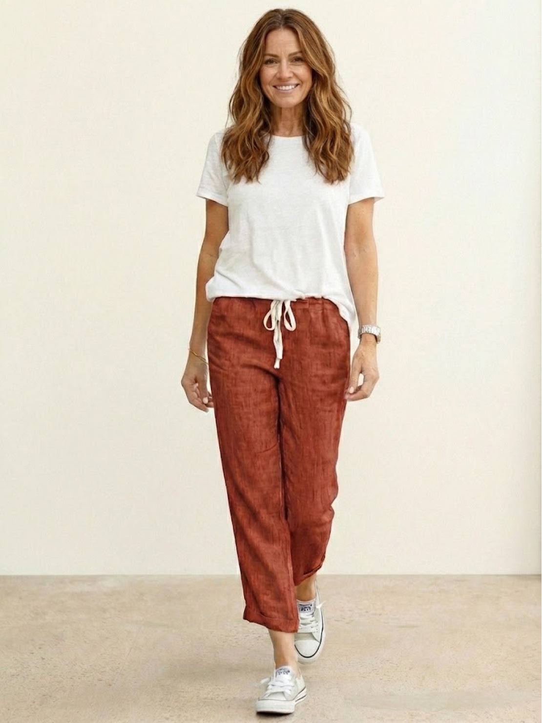 Dorina | Damen Kordelzug Hose Bequeme Passform