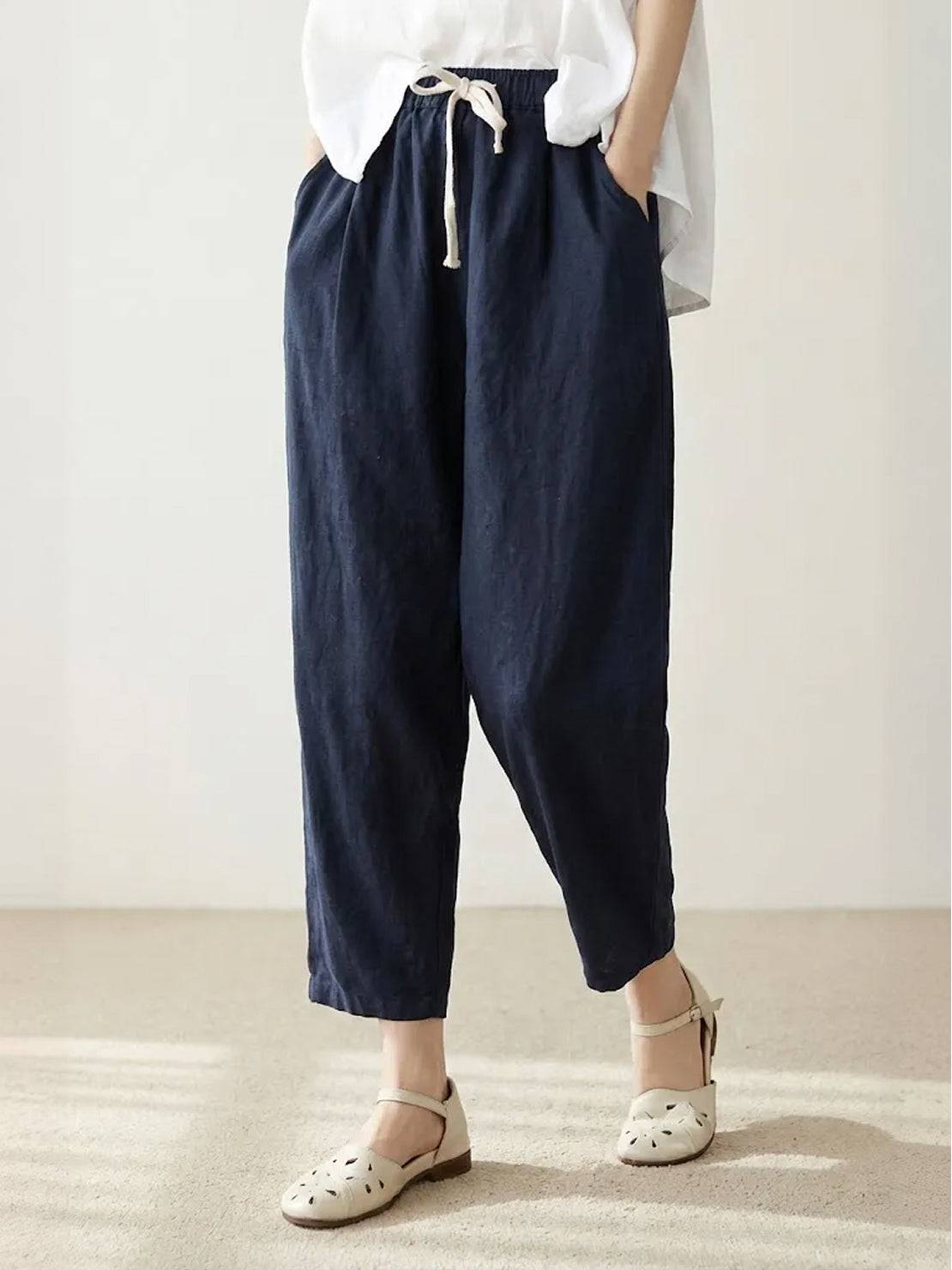 Dorina | Damen Kordelzug Hose Bequeme Passform