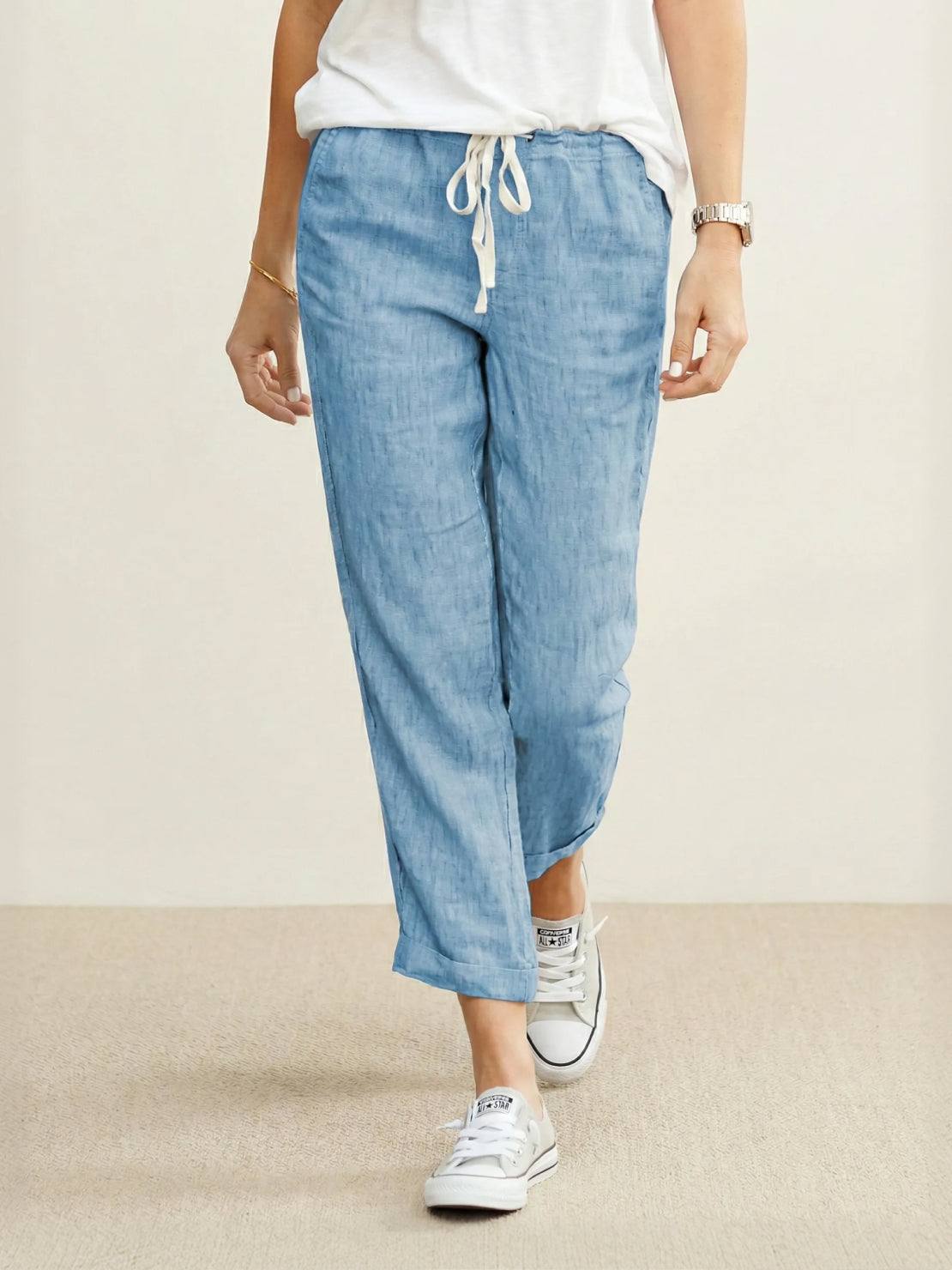 Dorina | Damen Kordelzug Hose Bequeme Passform