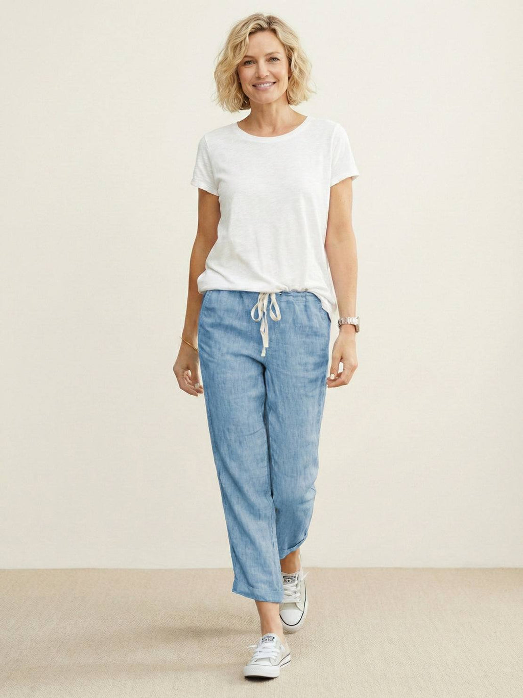 Dorina | Damen Kordelzug Hose Bequeme Passform