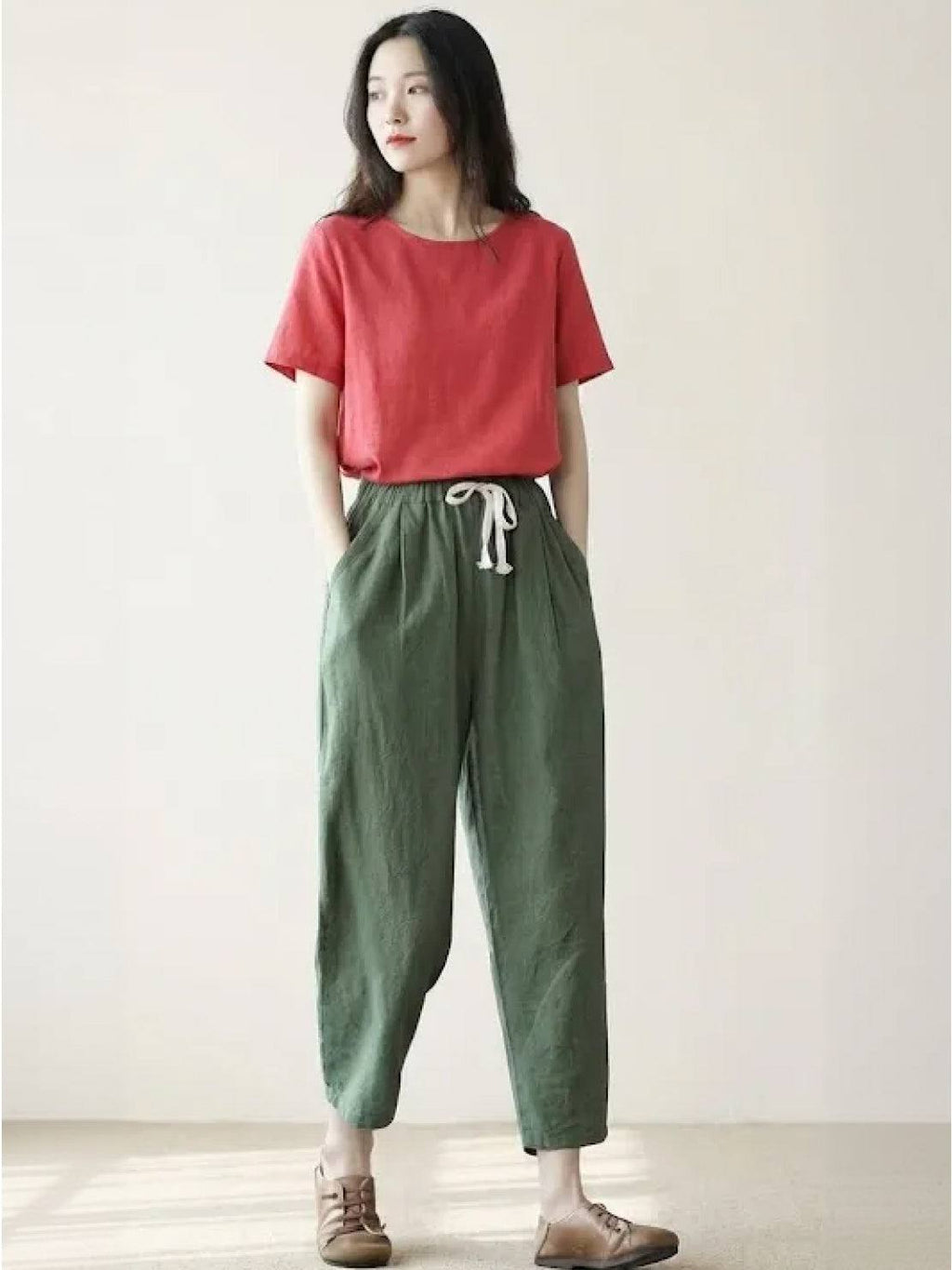 Dorina | Damen Kordelzug Hose Bequeme Passform