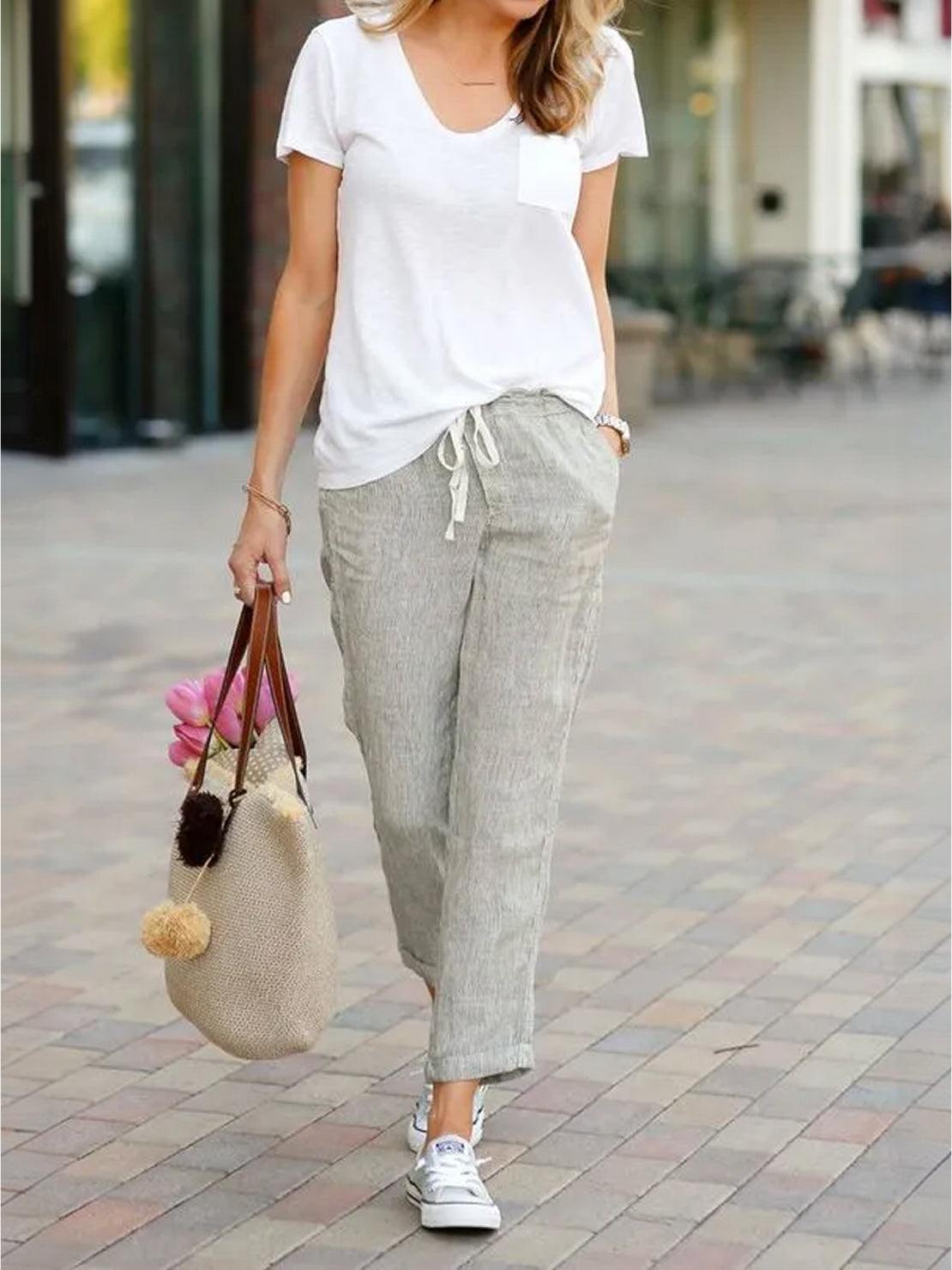 Dorina | Damen Kordelzug Hose Bequeme Passform