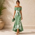 Dorothea | Damen Sommerkleid Midi Boho Elegant Floral