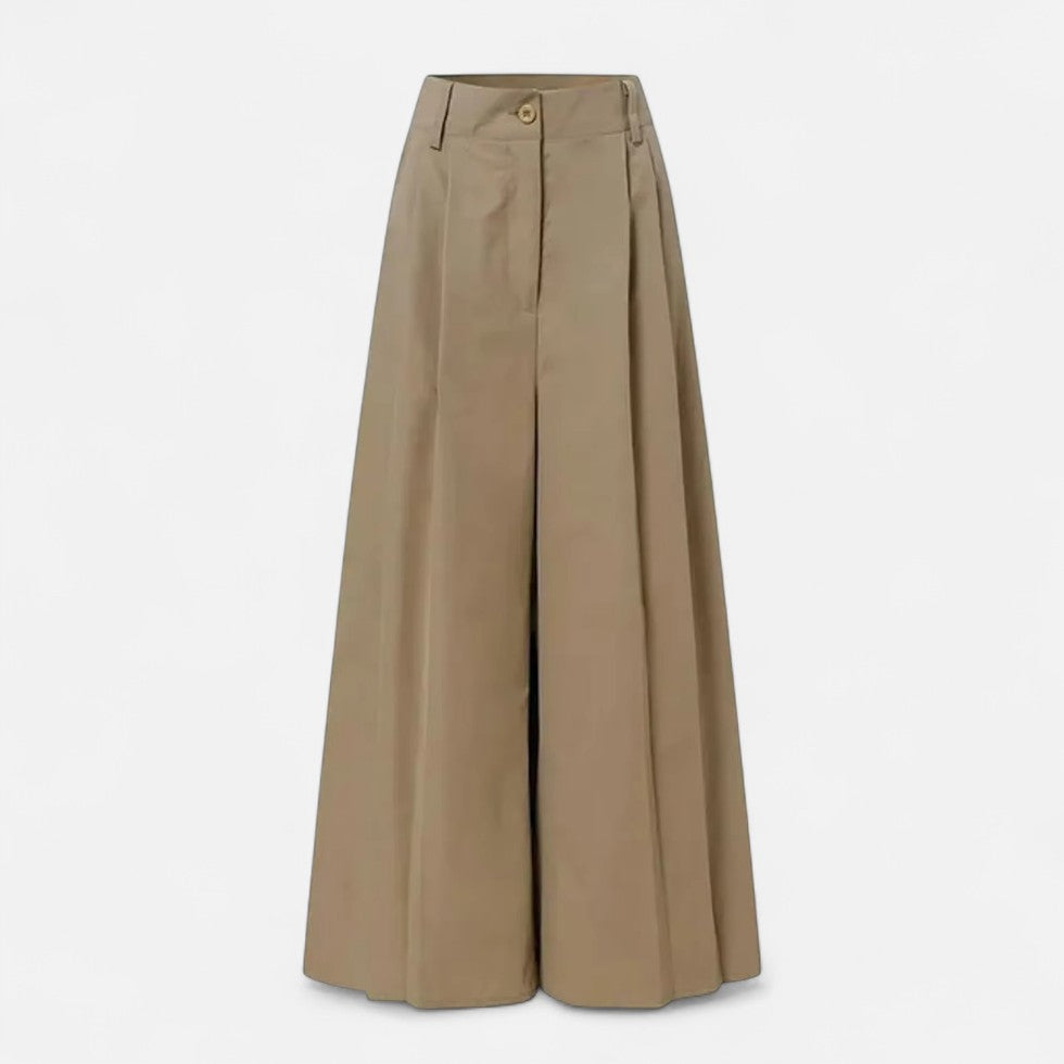 Weit geschnittene High Waist Hose für Damen