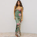 Lianna | Maxikleid mit rosa Blumenakzenten