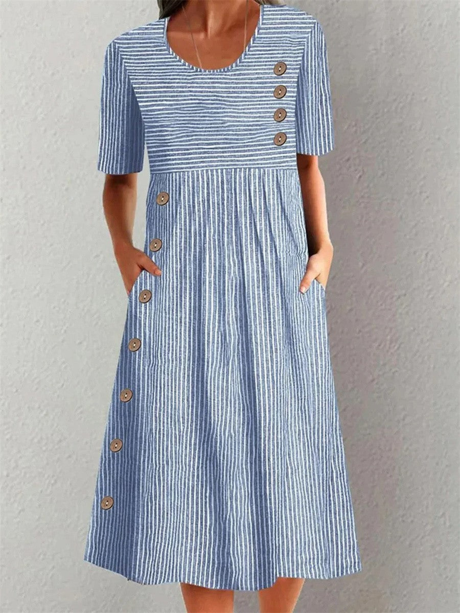 Marlene | Gestreiftes Sommerkleid