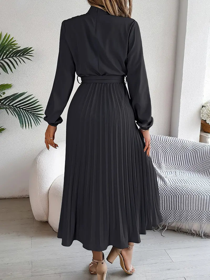 Damen Sommer Plissierter Abend Midikleid