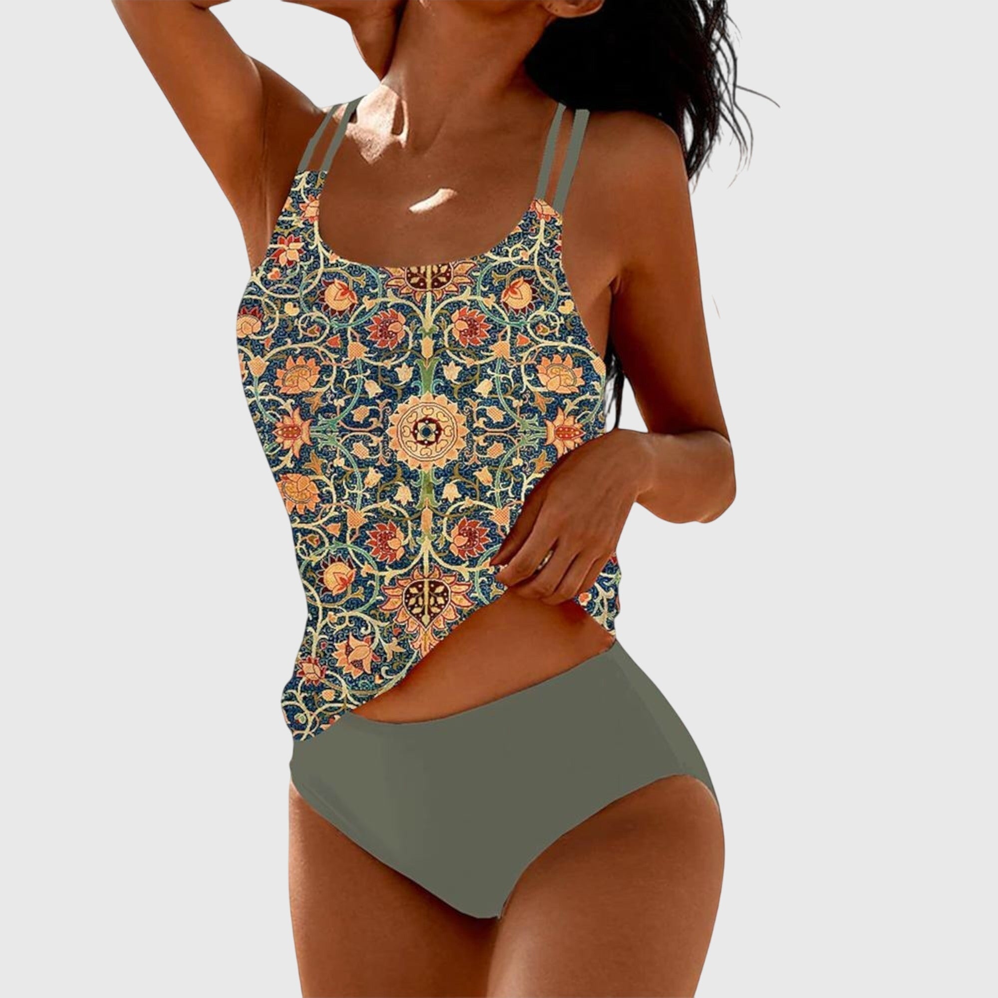Damen Bedrucktes Boho Sommer Tankini-Set