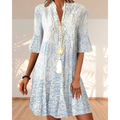 Ebony | Damen Sommer Midikleid Mit Print