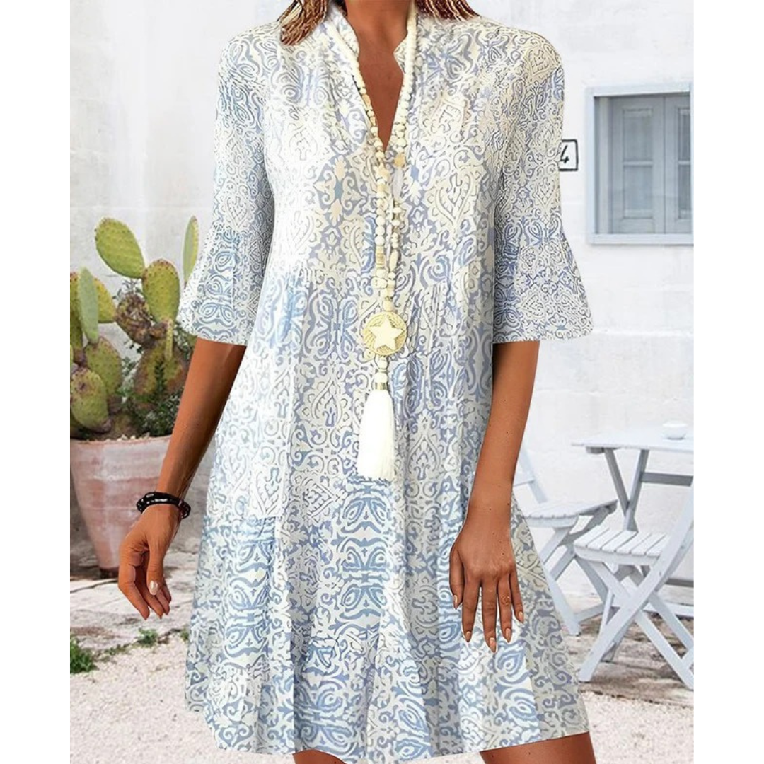 Ebony | Damen Sommer Midikleid Mit Print