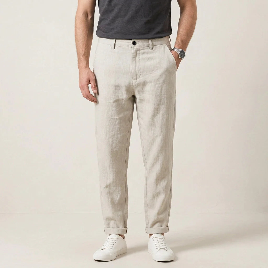 Edle Leinenhose für Herren im Barrel Fit für den Sommer