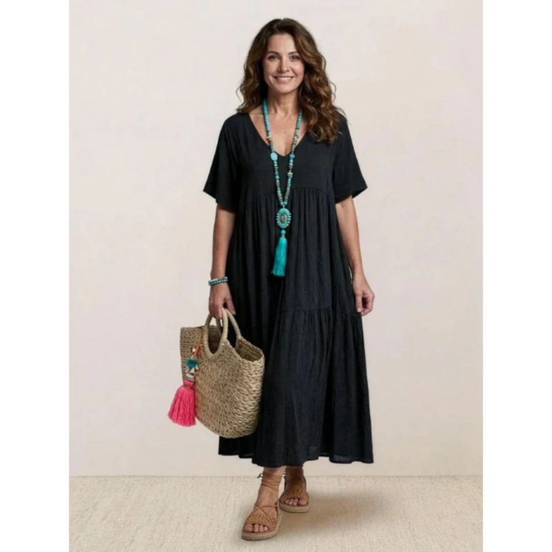 Ekaterina | Damen Sommerkleid Maxi Boho Modern