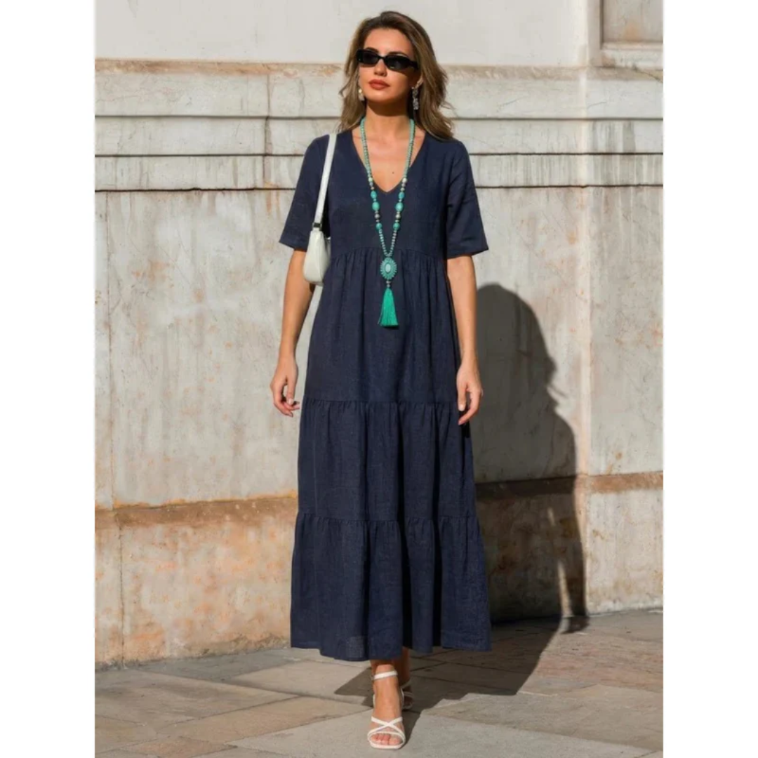 Ekaterina | Damen Sommerkleid Maxi Boho Modern