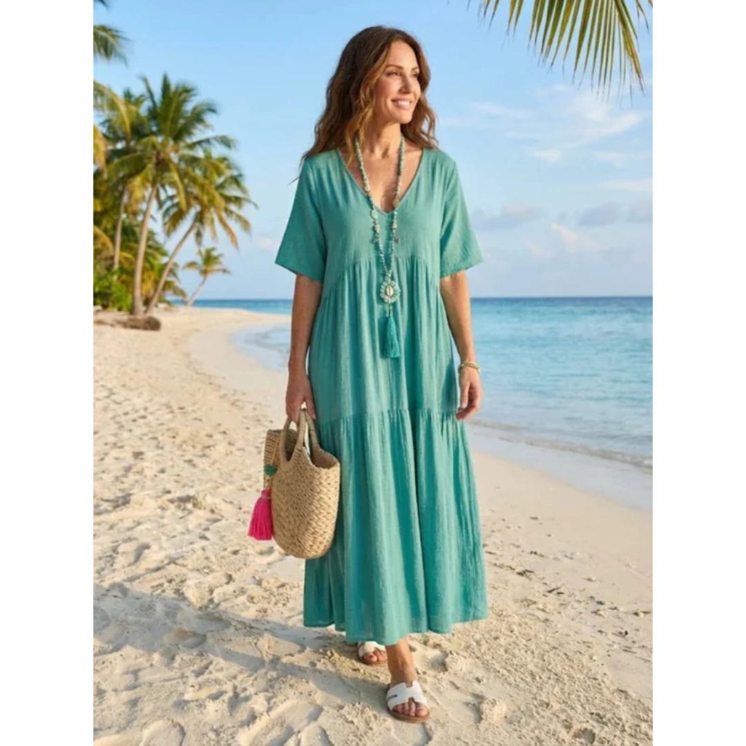 Ekaterina | Damen Sommerkleid Maxi Boho Modern
