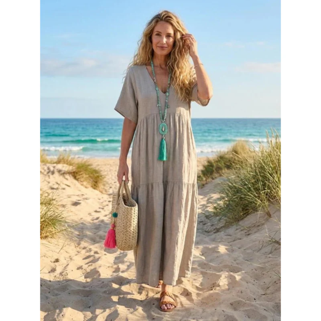 Ekaterina | Damen Sommerkleid Maxi Boho Modern