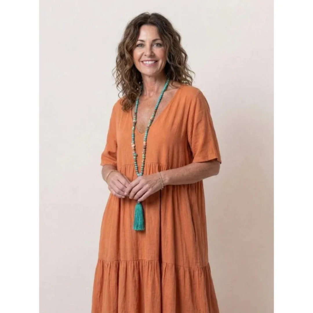 Ekaterina | Damen Sommerkleid Maxi Boho Modern