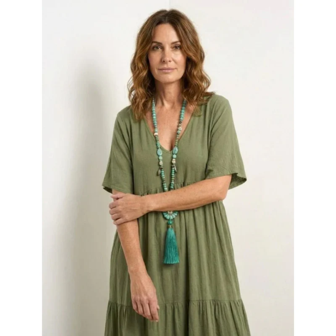 Ekaterina | Damen Sommerkleid Maxi Boho Modern