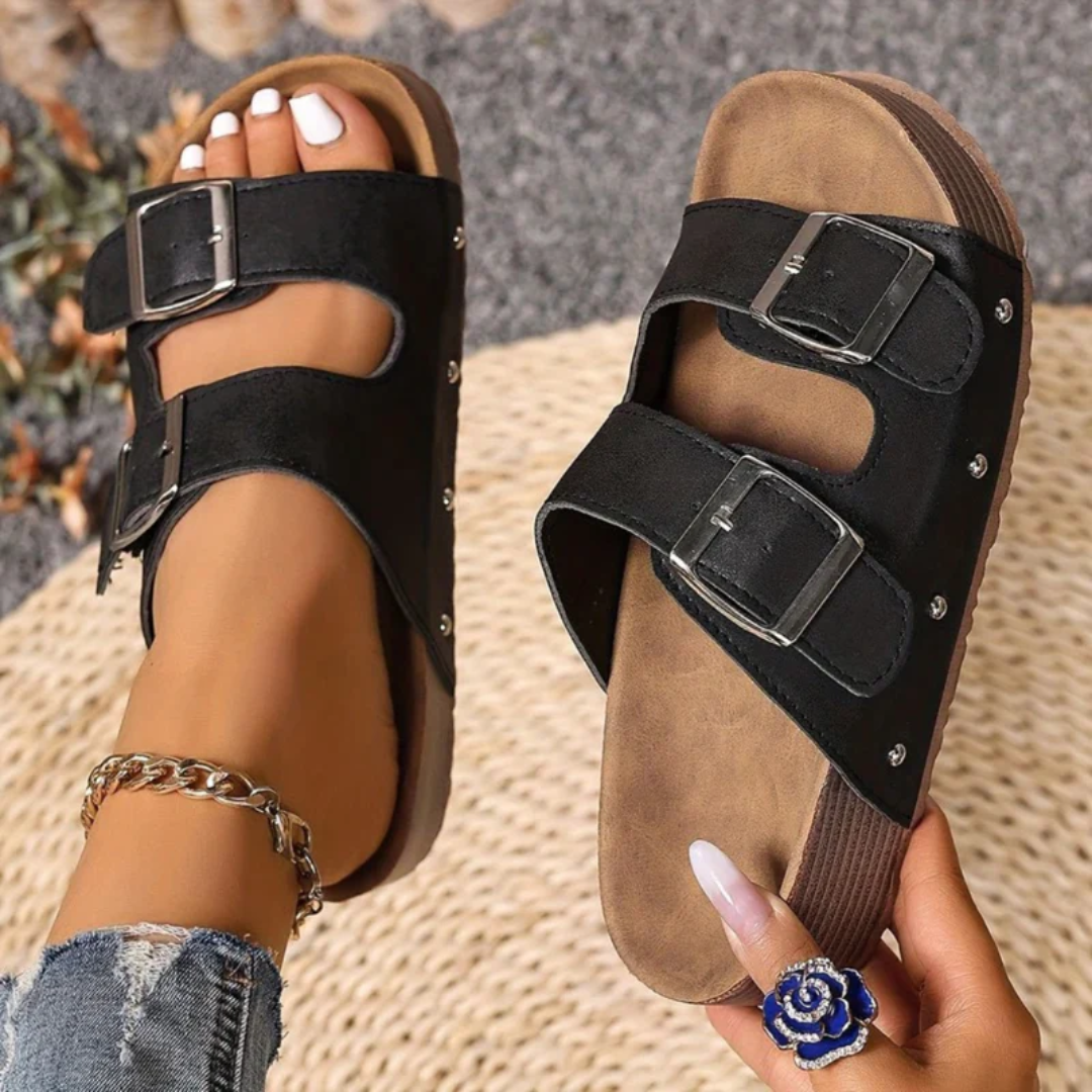 Eleanor | Damen Plateau Sandalen mit Schnalle Casual