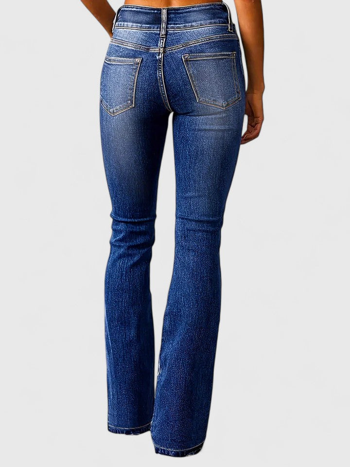 Sophia | Elegante Damen Jeans mit Schlag für Herbst