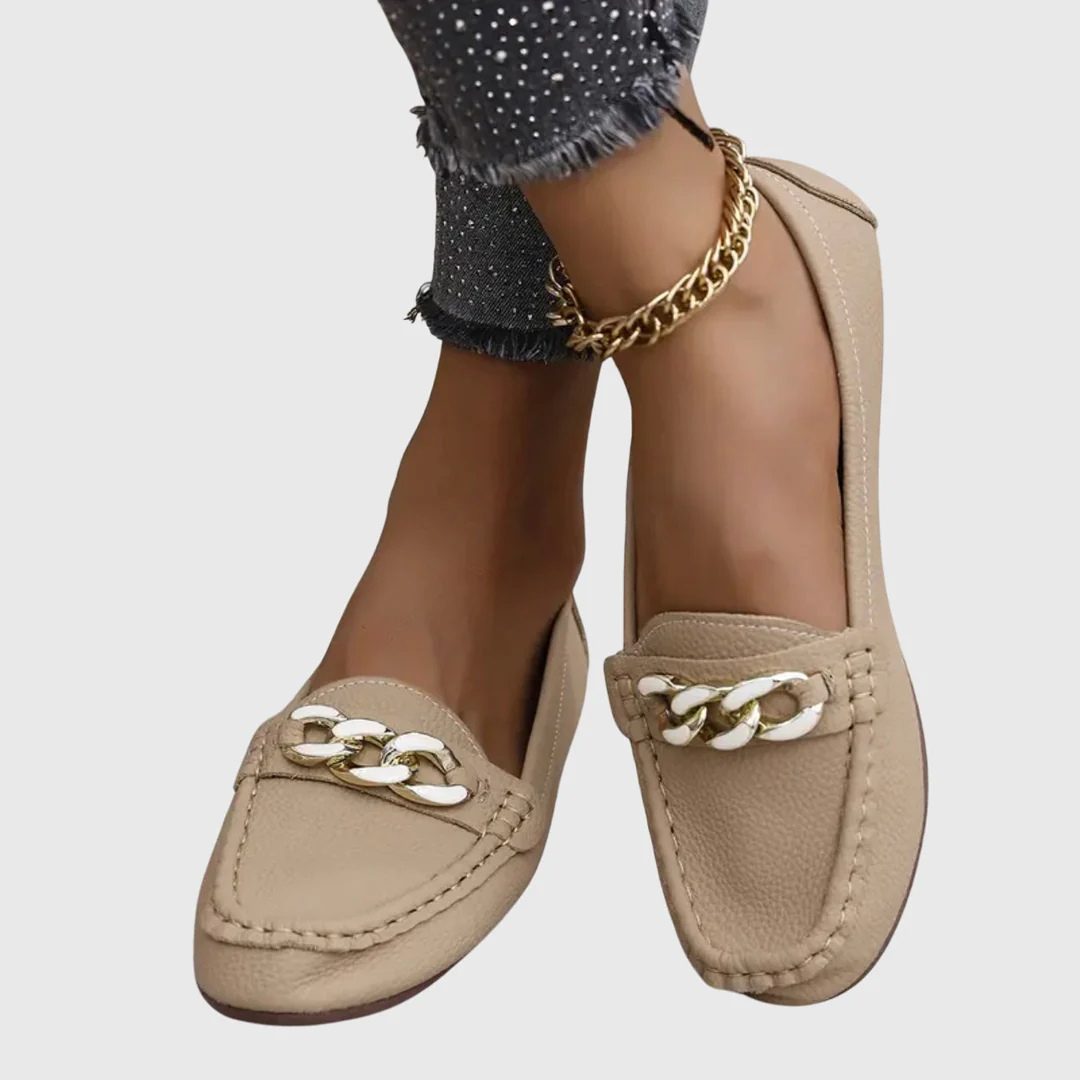 Sophie | Elegante Damen Loafer mit Kettenverzierung