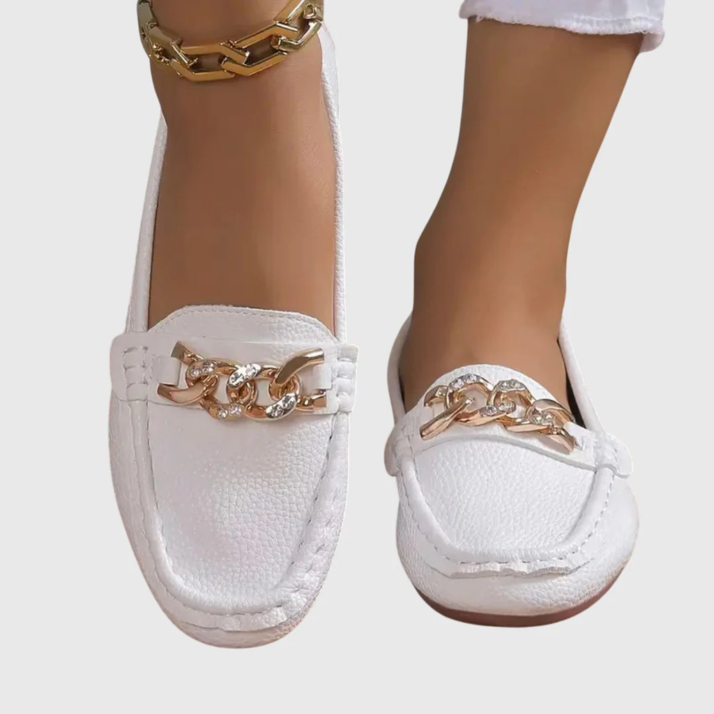 Sophie | Elegante Damen Loafer mit Kettenverzierung