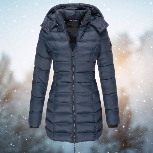 Alina | Elegante Daunenjacke mit Kapuze für Winter
