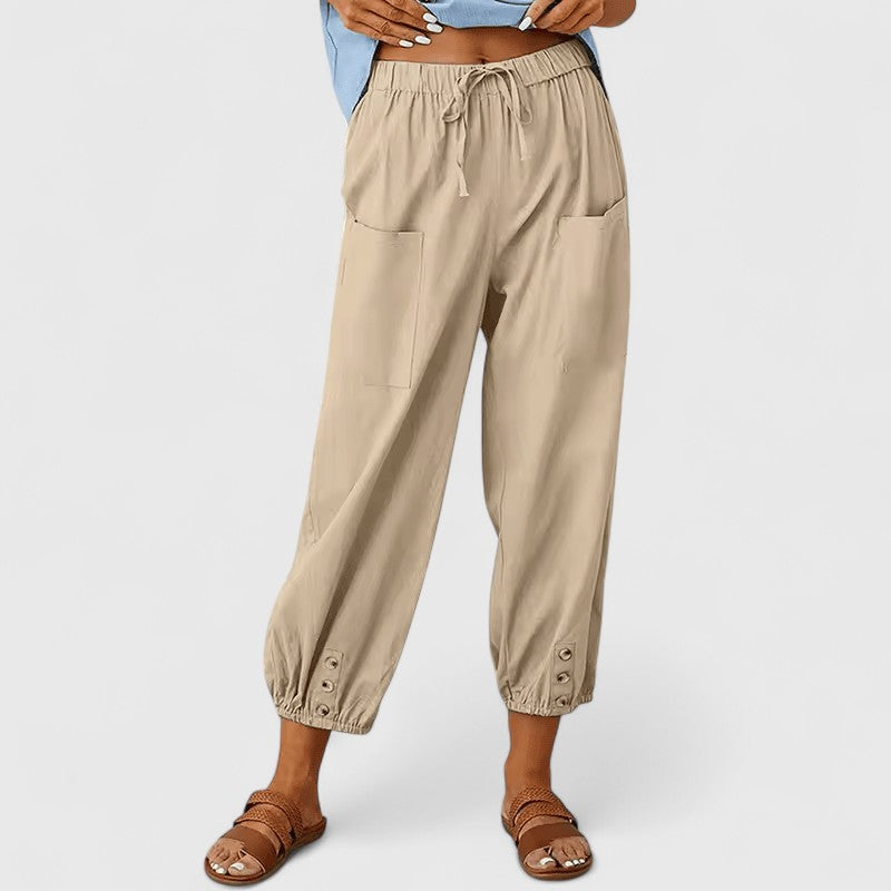 Clara | Elegante Kordelzug-Hose Linen pants