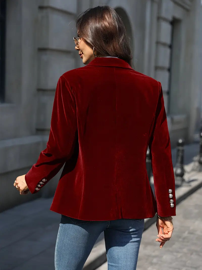 Amelie | Elegante kurze Damen-Jacke im feinen Samt