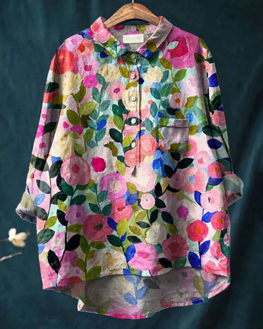 Nele | Elegante Vintage-Bluse mit Blumenmuster