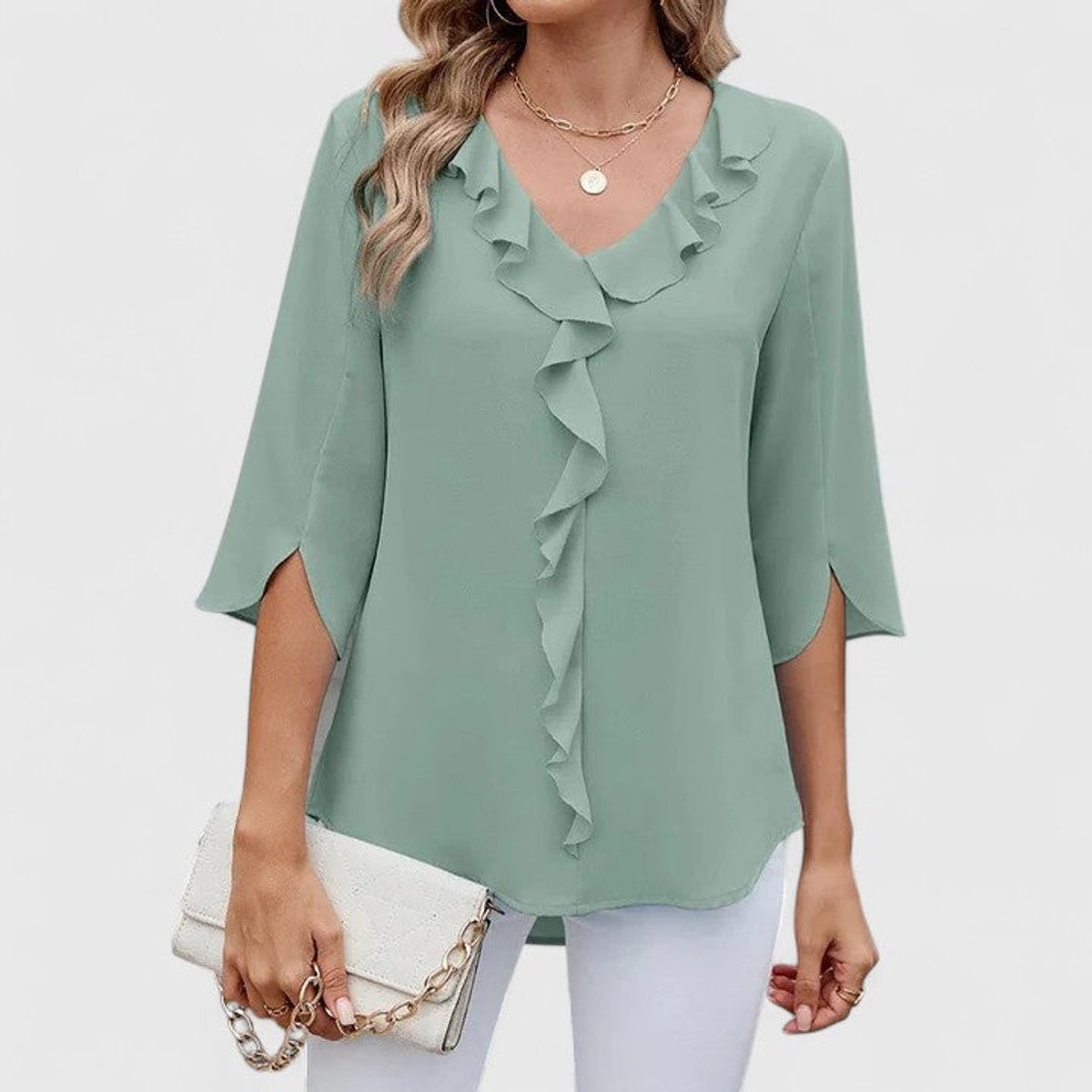 Theresa | Elegante Volant-Bluse