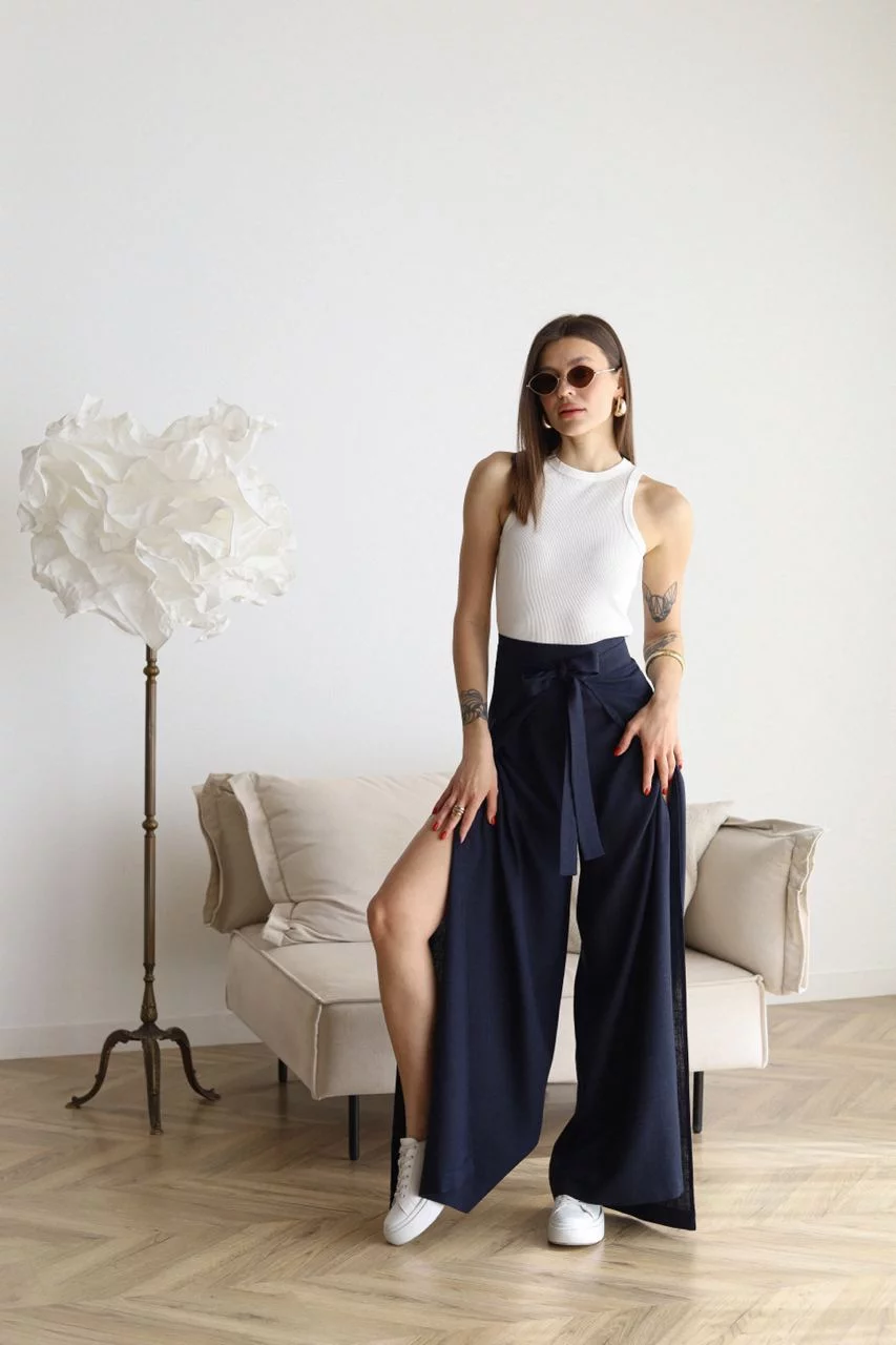 Lea | Elegante Weite Leinenhosen