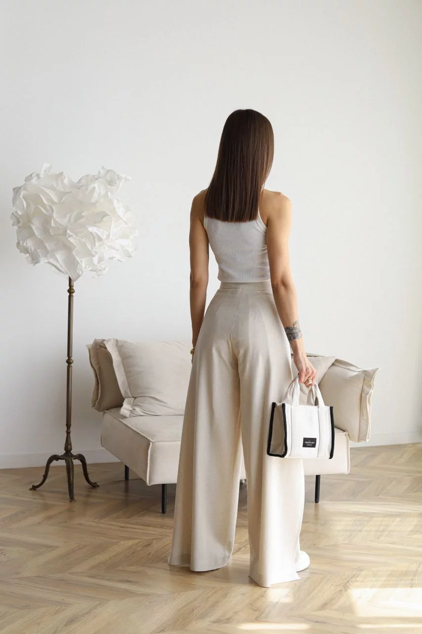 Lea | Elegante Weite Leinenhosen