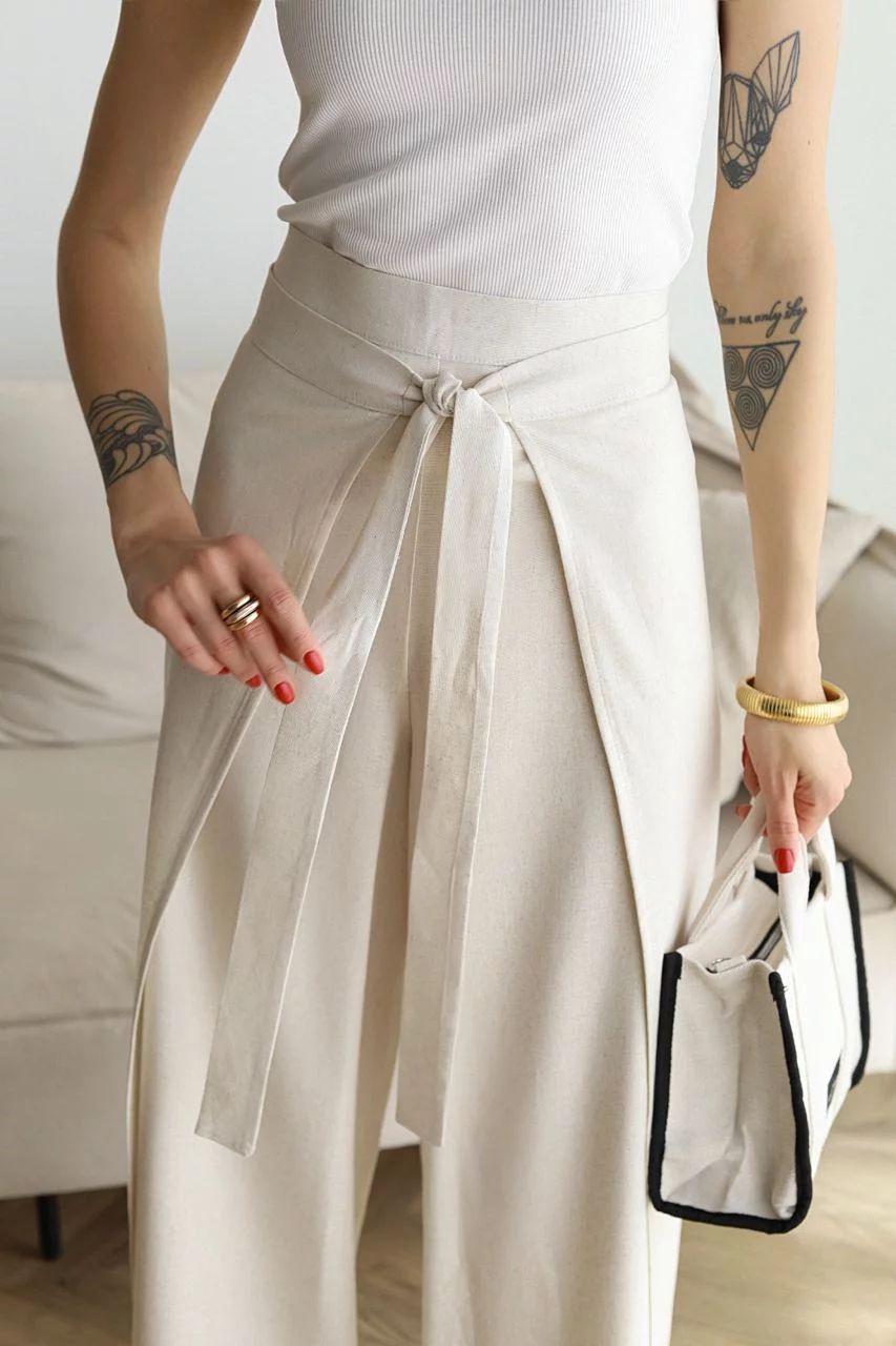 Lea | Elegante Weite Leinenhosen