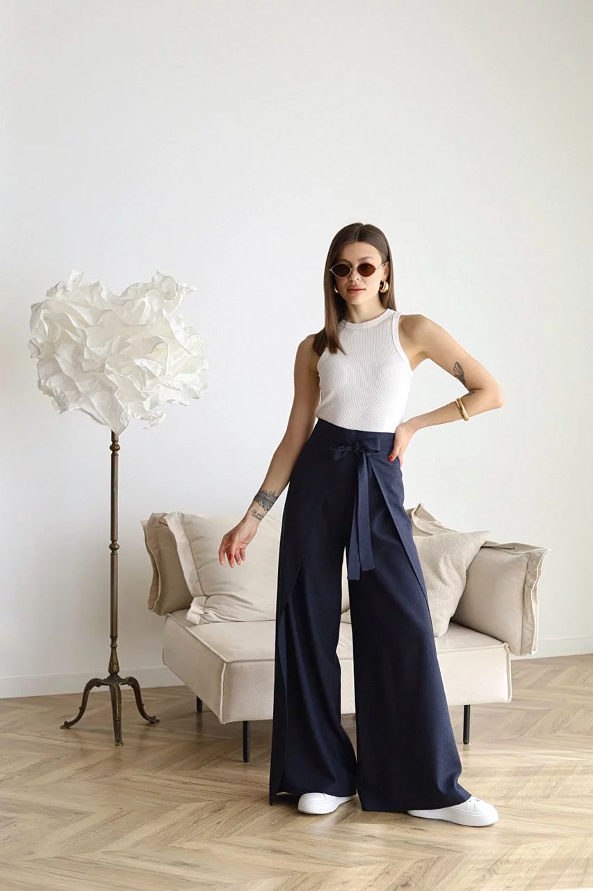 Lea | Elegante Weite Leinenhosen
