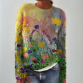 Laura | Eleganter Damen Pullover mit Blumenmuster
