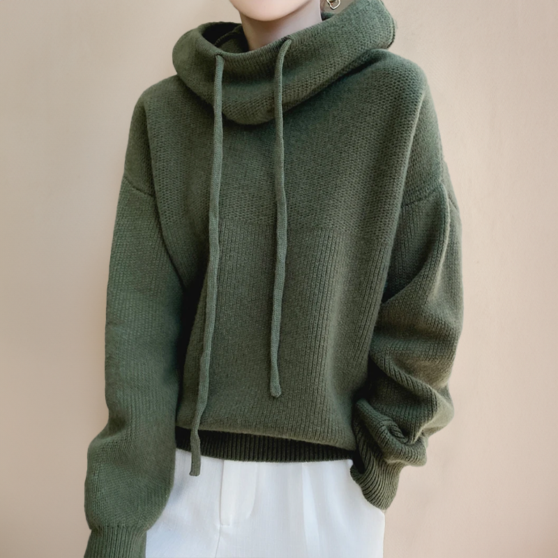 Mila | Eleganter Damen Pullover mit Schalkragen