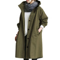 Ella | Eleganter Langer Kapuzen-Trenchcoat für Damen