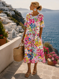 Antonia | Elegantes Blumen-Midikleid
