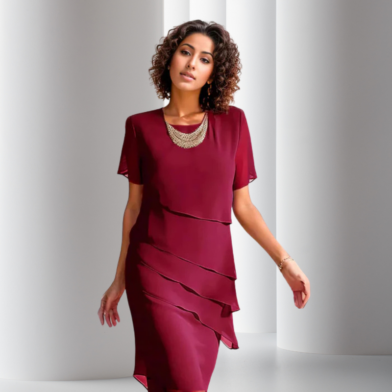 Sophie | Elegantes Chiffonkleid für Hochzeitsgäste