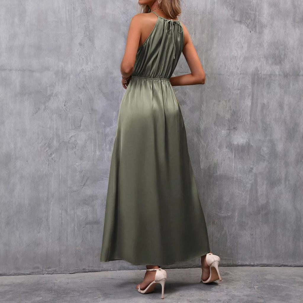 Lena | Elegantes Damen Maxikleid mit fließendem Wickeltop für Hochzeitsgäste im warmen Sommer