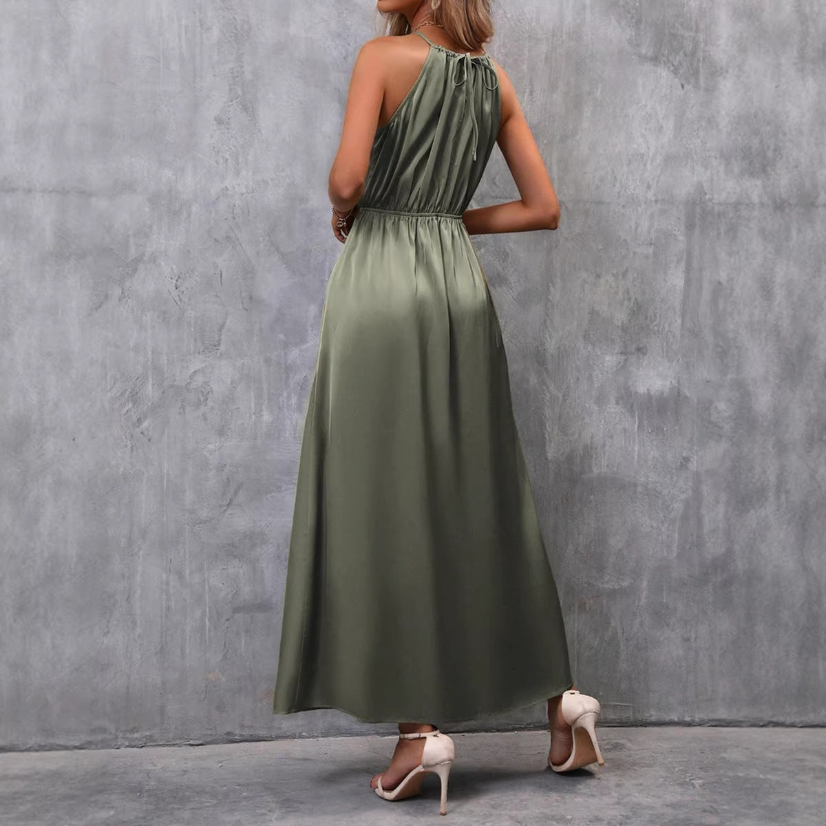 Lena | Elegantes Damen Maxikleid mit fließendem Wickeltop für Hochzeitsgäste im warmen Sommer