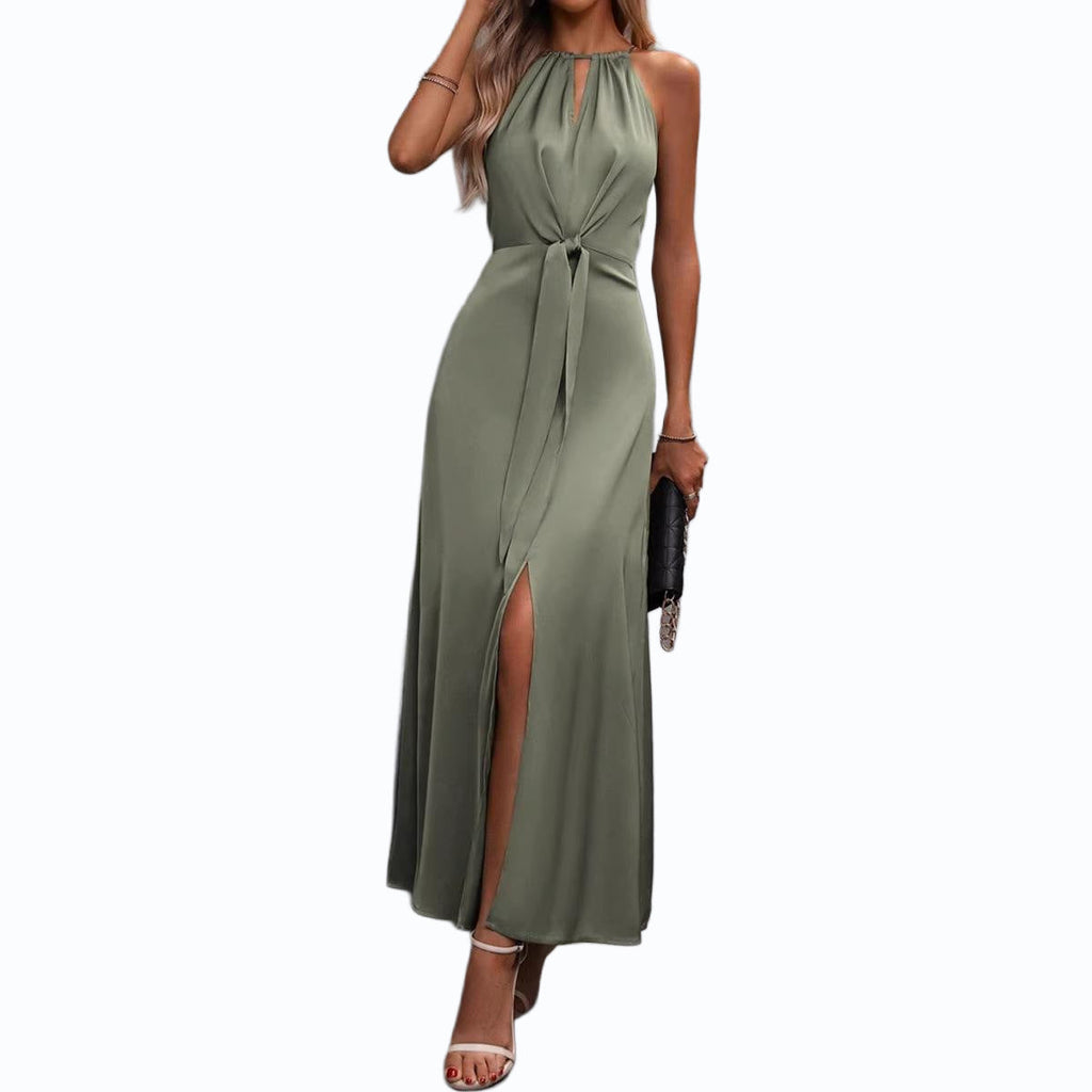 Lena | Elegantes Damen Maxikleid mit fließendem Wickeltop für Hochzeitsgäste im warmen Sommer
