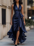 Clara | Elegantes Damen Wickel-Abendkleid für Hochzeitsgäste
