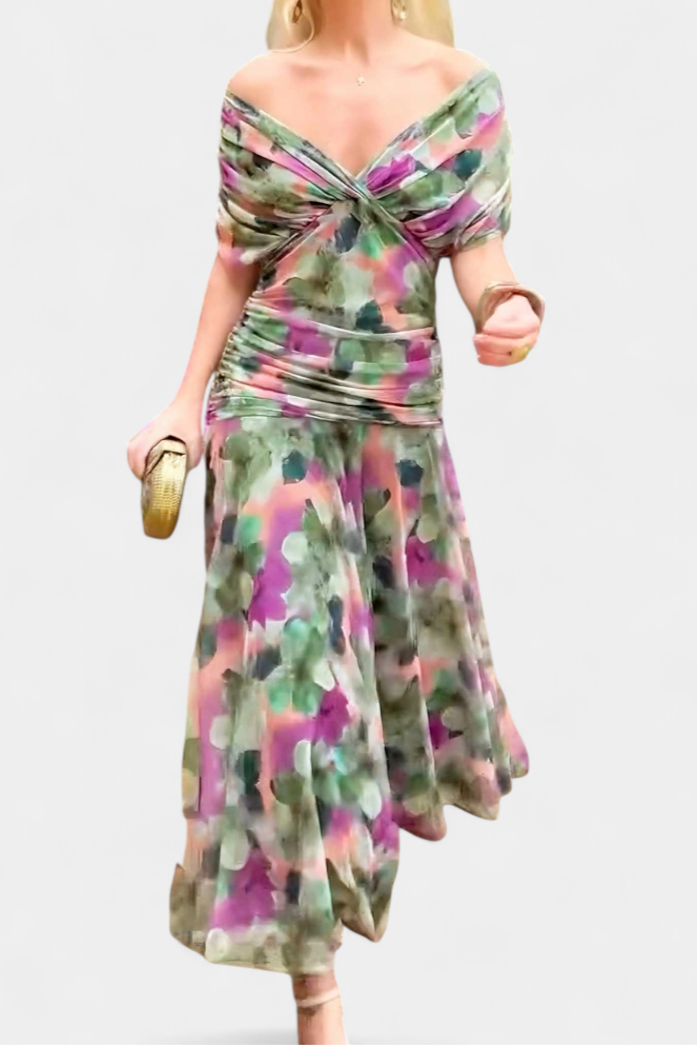 Julia | Elegantes fließendes Abendkleid