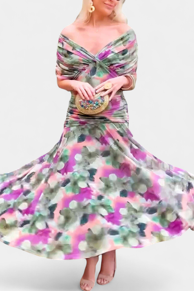 Julia | Elegantes fließendes Abendkleid