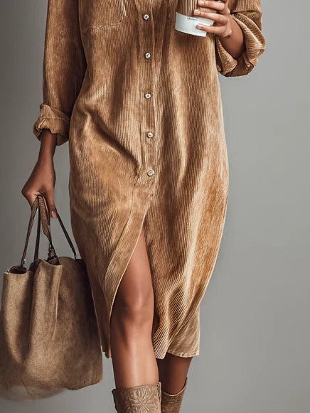 Klara | Elegantes Herbst Kleid im Midi-Stil für Hochzeitsgäste